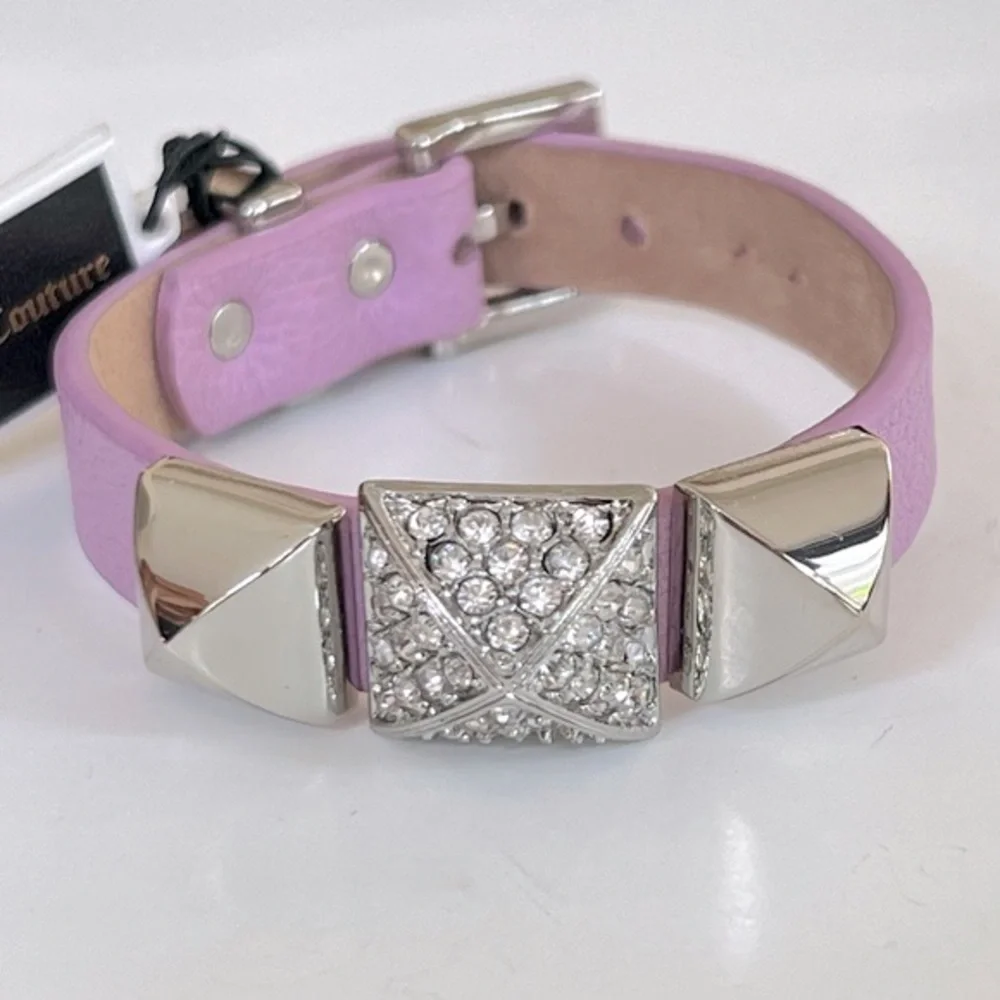 NWT Juicy Couture Lilac Pyramid Watch Strap Bracelet